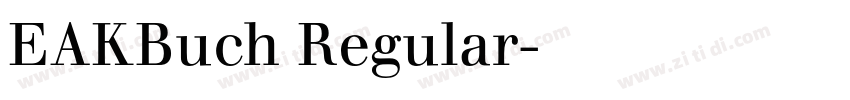 EAKBuch Regular字体转换